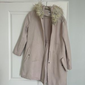 BB Dakota Pink Jacket with Fur Hood